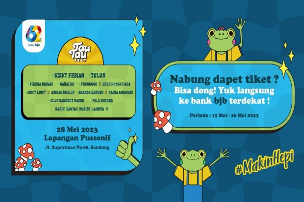 Bank bjb menggelar promo khusus bagi nasabah untuk menyaksikan festival musik di Bandung, Jawa Barat.