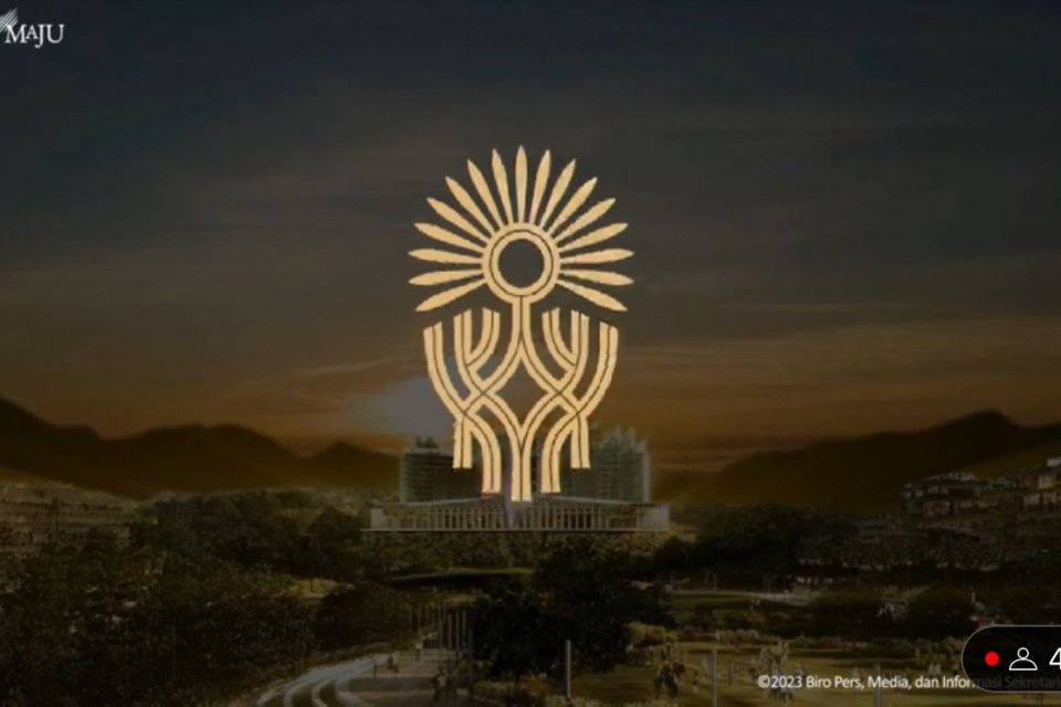 Logo IKN Nusantara bertema Pohon Hayat karya Aulia Akbar. Foto: Youtube/Sekretariat Presiden.