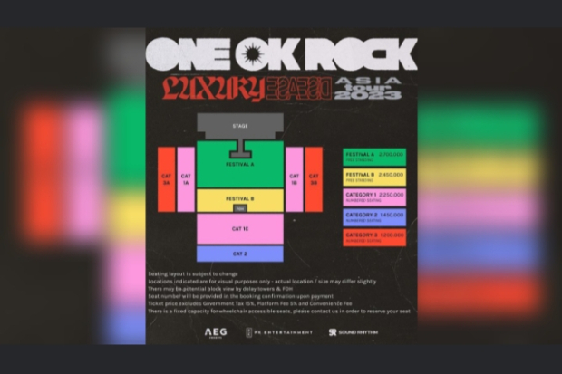 Seat Layout Konser ONE OK ROCK
