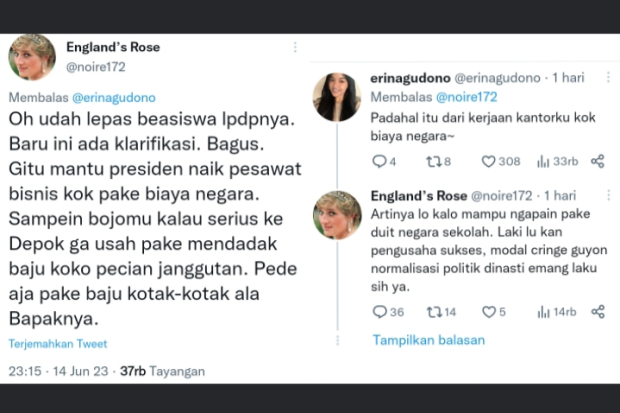 Respon Erina Gudono