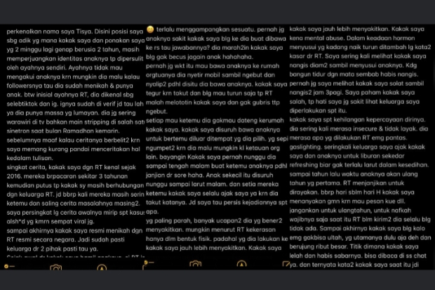 Renaga Tahier dituding Punya Anak