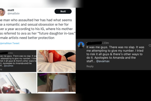 Pelaku penamparan Ava Max