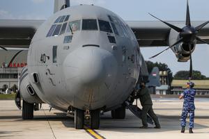 Kedatangan pesawat C130J Super Hercules kedua