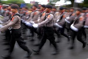 Parade defile Hari Bhayangkara ke-77 di Bali