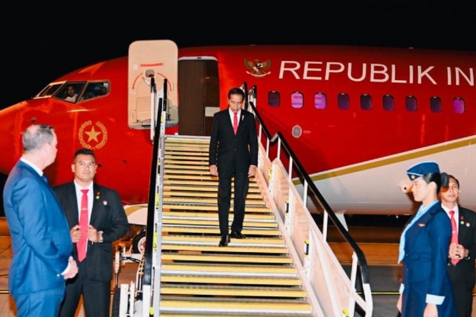 Presiden Joko Widodo tiba di Bandara Kingsford Smith di Sydney, Australia, Senin (3/7). Foto: Antara.
