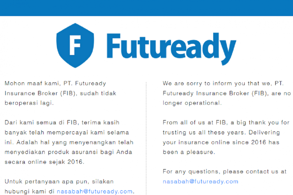 Futuready, startup tutup, startup