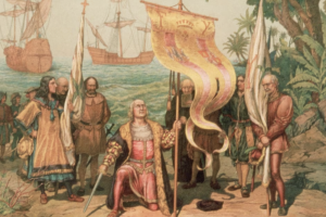 Perbedaan Imperialisme dan Kolonialisme (Gambar: Christopher Columbus berlayar dari Spanyol pada tahun 1492)