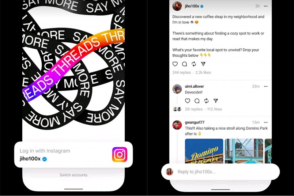 Threads, instagram twitter