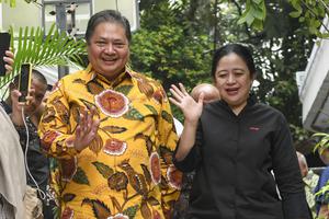 Pertemuan Airlangga Hartarto - Puan Maharani