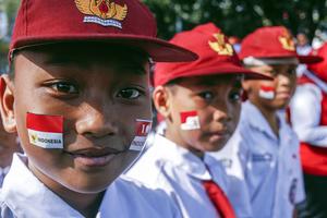 Antusiasme siswa SD sambut HUT Kemerdekaan RI