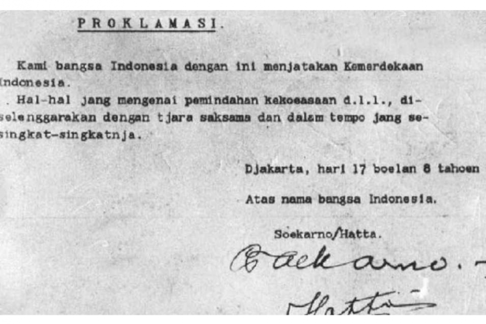 Sejarah Proklamasi Kemerdekaan Indonesia
