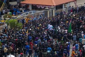 Unjuk rasa warga Pulau Rempang dan Galang