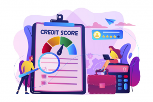 Ilustrasi, mengecek skor kredit secara online.
