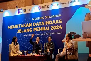 Koalisi Cekfakta menggelar kick off diskusi memetakan data hoaks menjelang Pemilu 2024