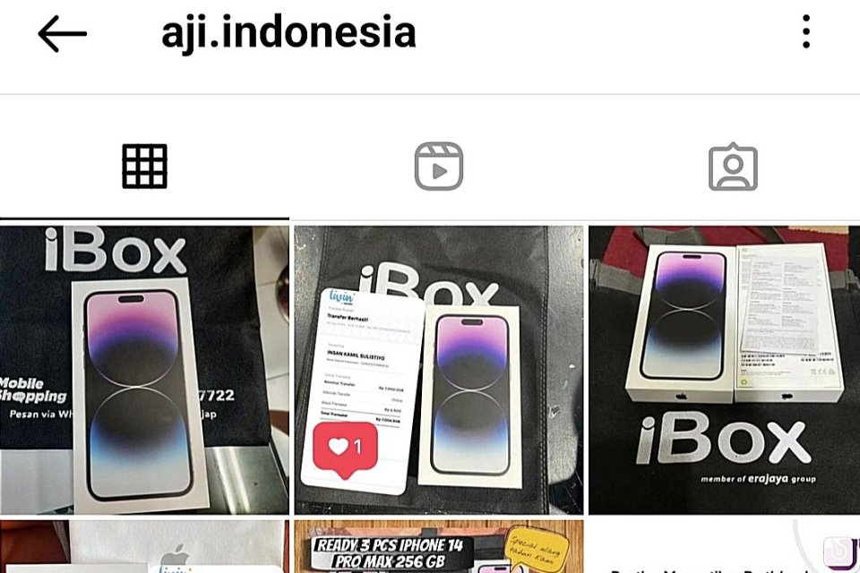 Akun Instagram diretas, aji indonesia, iphone 14, hacker
