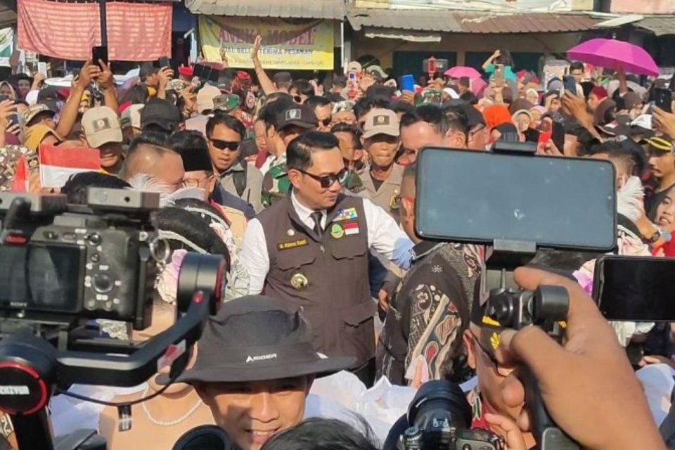 Ridwan Kamil di Kecamatan Ciranjang, Kabupaten Cianjur, Jawa Barat, (31/8)
