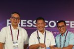 Pimpinan dan Direksi Telkom Group dalam Konferensi Pers Bali Annual Telkom International Conference (Batic) 2023 di Nusa Dua, Bali, Selasa (5/9). Dok/