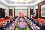Ilustrasi, pertemuan delegasi Indonesia yang dipimpin oleh Wakil Presiden Ma'ruf Amin, dengan Perdana Menteri Cina Li Qiang.