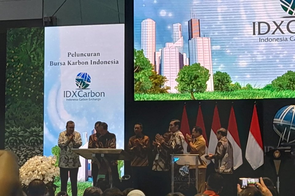 Peluncuran perdana bursa karbon di Bursa Efek Indonesia pada 26 September 2023.
