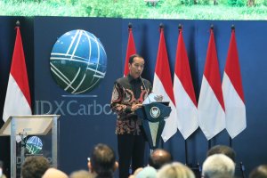Presiden Joko Widodo meluncurkan Bursa Karbon Indonesia di BEI pada Selasa, 26 September 2023.