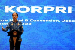 Presiden Jokowi buka Rakernas Korpri 2023