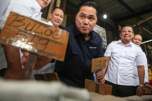 Menteri BUMN tinjau Pasar Induk Beras Cipinang
