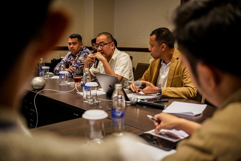 Direktur Jenderal Administrasi Hukum Umum Kemenkumham Cahyo R Muzhar (tengah) dalam Focus Group Discussion dengan tema Social Enterprise yang merupakan rangkaian kegiatan Asian-African Legal Consultative Organization (AALCO) ke-61 di Bali, Rabu (11/10).