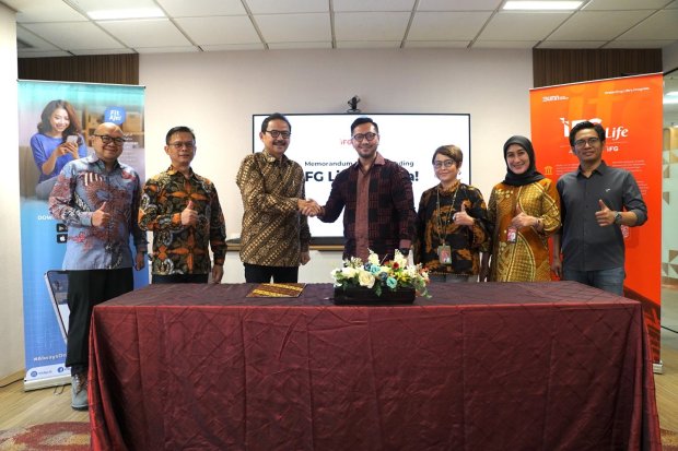 Penandatanganan Memorandum of Understanding (MOU) tentang Pemanfaatan Layanan Jasa dan Potensi Masing-Masing Pihak antara IFG Life dan FitAja di Jakarta.