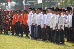 Upacara hari santri nasional di Jombang