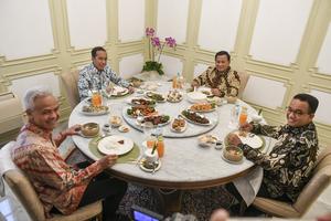 Presiden makan siang bersama tiga bacapres