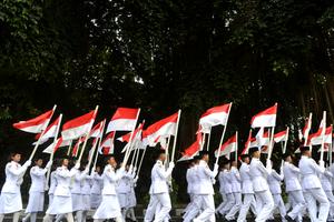 Kirab Merah Putih di Bali