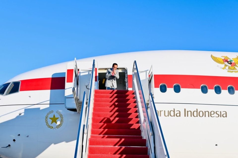 Presiden Jokowi bersama rombongan melanjutkan perjalanan menuju San Francisco, Amerika Serikat, Selasa (14/11) waktu setempat.