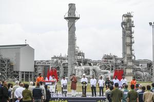 Presiden Joko Widodo resmikan kilang Tangguh Train 3