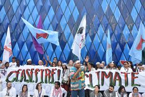 Unjuk rasa aktivis lingkungan di COP28 Dubai