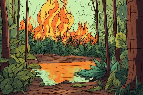 Ilustrasi. Karhutla di kawasan restorasi gambut