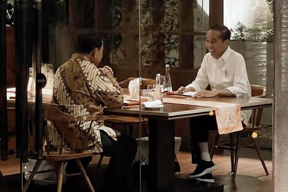 Presiden Jokowi makan malam bersama Prabowo Subianto