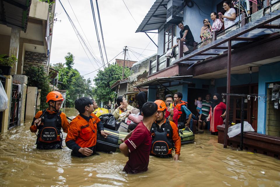 Ilustrasi banjir di Kabupaten Bandung