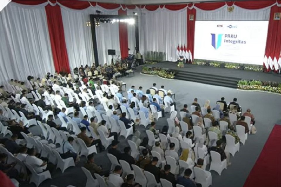 Acara Paku Intgritas di KPK, Jakarta, Rabu (17/1). Foto: Youtube/KPK