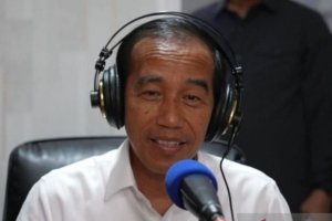 Presiden Joko Widodo siaran langsung dari RRI di IKN