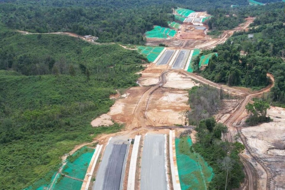 PT Waskita Karya Tbk (WSKT) mempercepat pembangunan jalan tol di Ibu Kota Nusantara (IKN) Segmen 5A.
