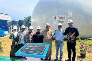 Peresmian pabrik Biometana atau BioCNG di Langkat Sumatera Utara.