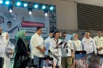 Rhoma Irama resmi mendeklarasikan dukungan kepada Anies Baswedan di JIExpo, Jakarta, Senin (29/1). Foto: Amelia Yesidora.