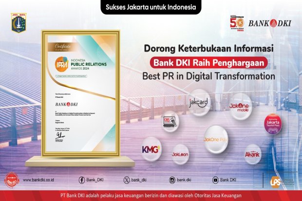 Bank DKI diganjar prestasi berkat keterbukaan informasi.