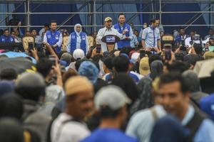 Prabowo hadiri kampanye akbar Partai Demokrat di Malang