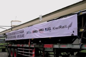 Pengiriman 60 gerbong container flat top wagon pesanan KiwiRail.