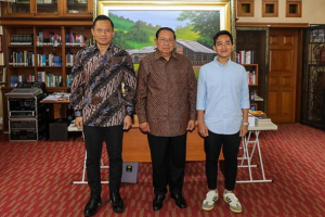 Pertemuan antara Gibran Rakabuming Raka dengan Susilo Bambang Yudhoyono di Cikeas, Jawa Barat, Senin (5/2). Foto: Instagram/Agus Harimurti Yudhoyono.