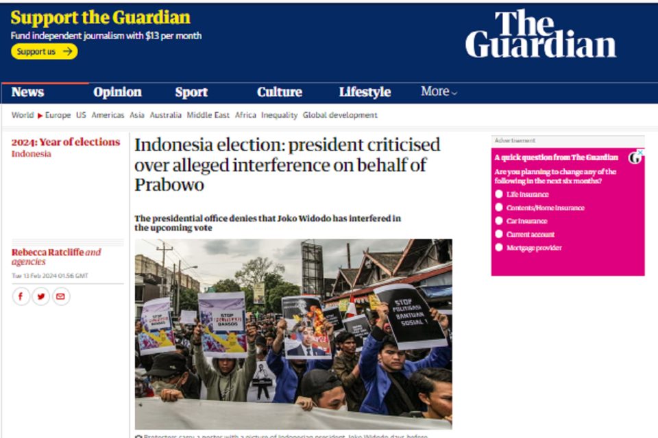 The Guardian, jokowi, Pemilu 2024