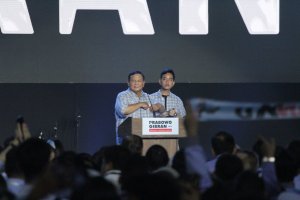 Prabowo-Gibran di Istora Senayan