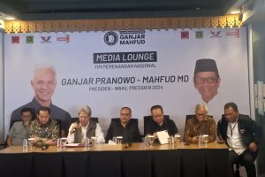 TPN Ganjar - Mahfud di Media Center TPN Menteng, Jakarta Pusat pada Jumat (16/2).
