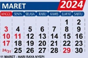 Kalender Jawa Maret 2023